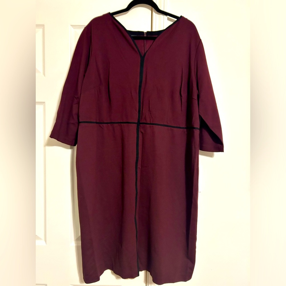 Talbots Burgundy Sheath Dress 18w
